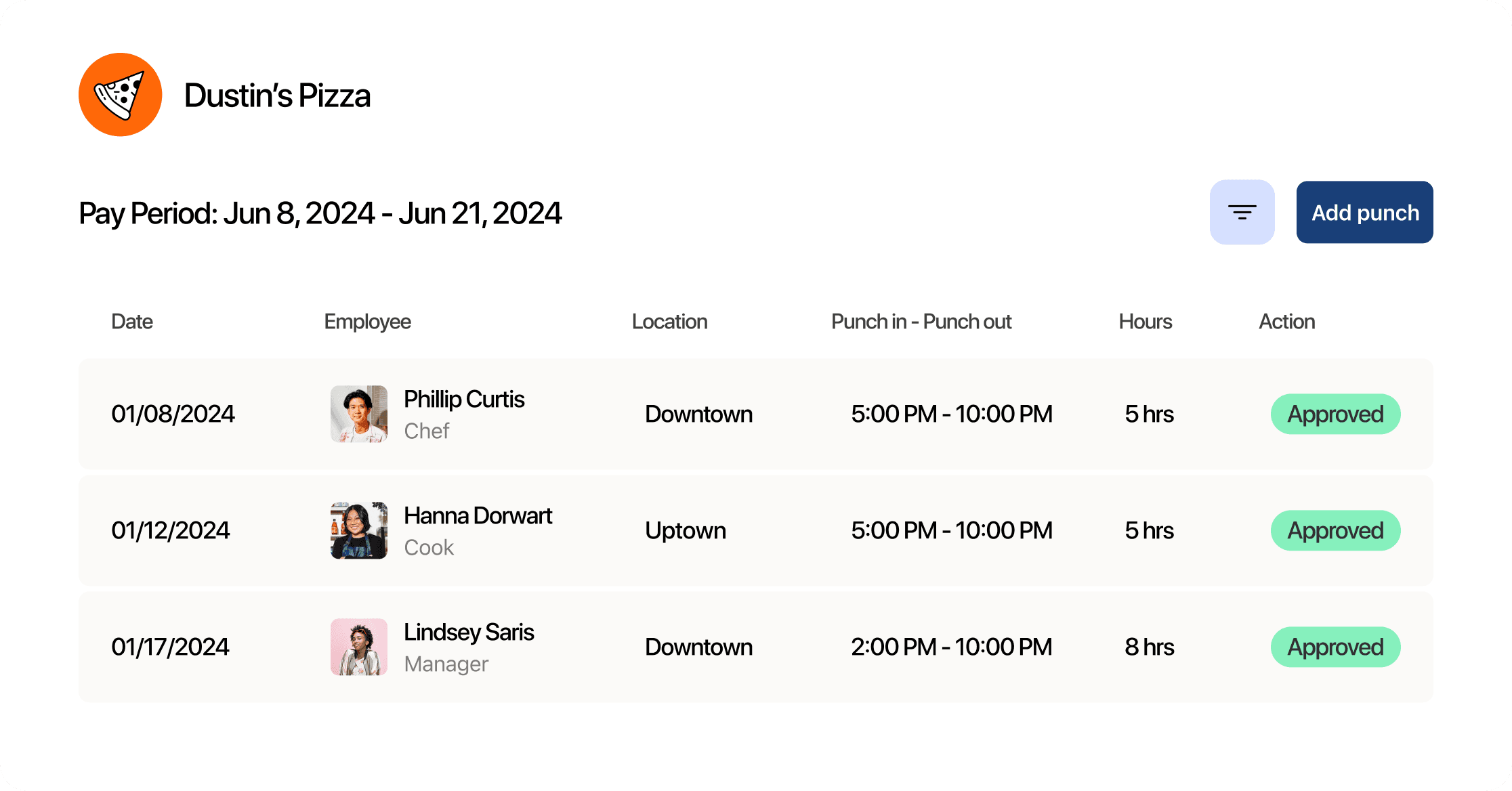Layer in Tip Management and Payroll — all within a single app. 